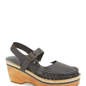Free People Magnolia Slope clog - black leather